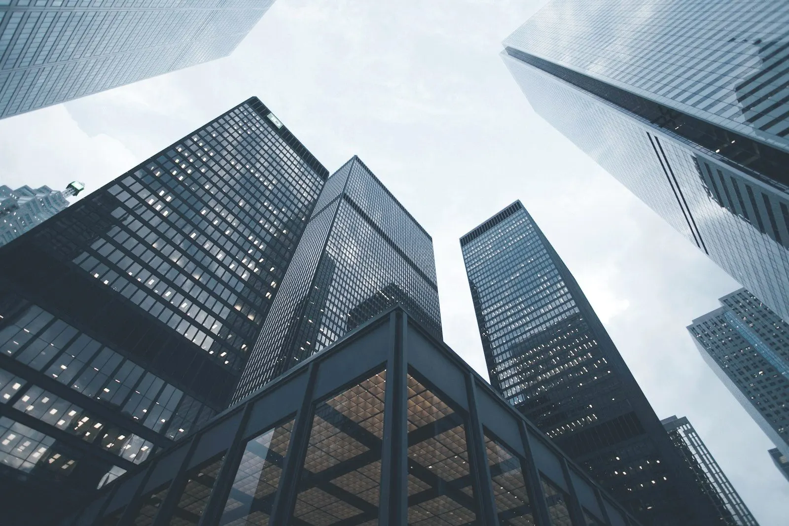Glass office towers
